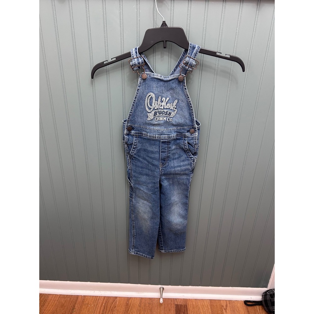 OshKosh B'gosh Denim Overalls Toddler Kids Size 4 Blue Bib‎ Pants